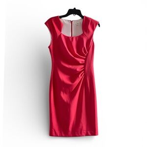 Calvin Klein Fuchsia Ruched Mini Dress